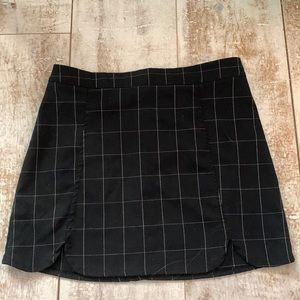 Black mini skirt
